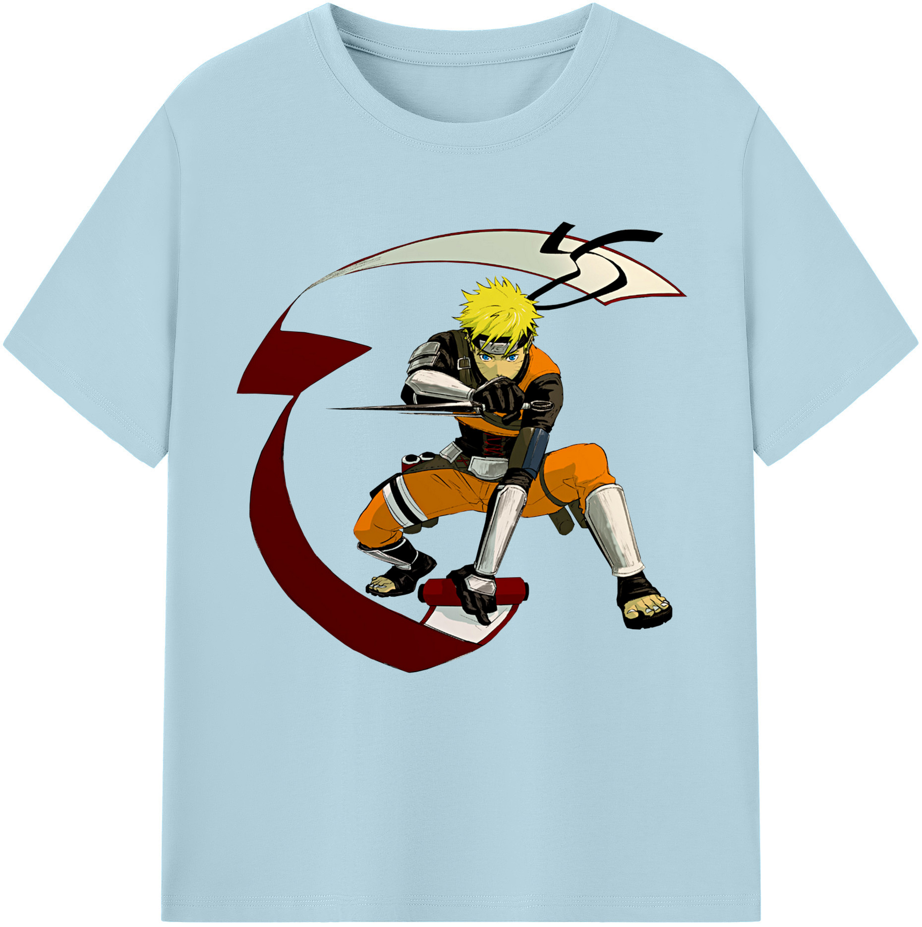 （画像用） NARUTO -ナルト- うずまき ナルト Uzumaki Naruto 綿100％半袖Tシャツ（フロントプリント）
